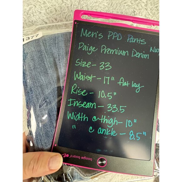 Paige Premium Denim PPD Mens 33 Doheny Straight Leg Distressed Jeans NWT - Picture 13 of 14